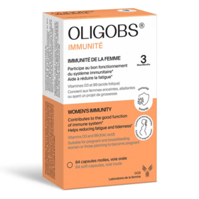 Oligobs Immunité de la Femme Vitamines D3 et B9 84 Capsules