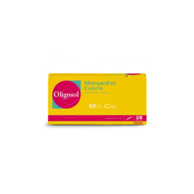 Oligosol Manganèse Cuivre solution buvable de 2 ml 28 Ampoules