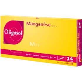 Oligosol Manganèse 14 ampoules