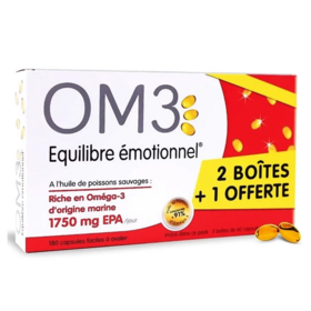 OM3 Équilibre Émotionnel - Omega-3 pour le bien-être mental 180 capsules