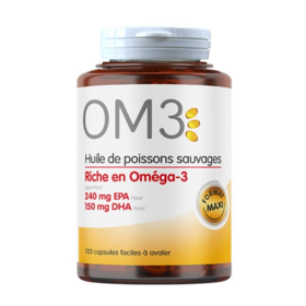 OM3 Huile de poissons sauvages Oméga-3 150 Capsules