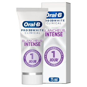 Oral-B Pro 3D White Clinical dentifrice blancheur intense 75 ml – dentifrice blancheur efficace