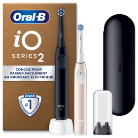 Oral-B iO2 Pack 2 brosses à dents électriques Noire et Rose