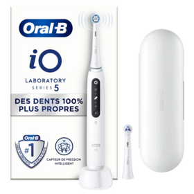 Oral B iO 5 Brosse à dents électrique blanche – brosse à dents électrique connectée