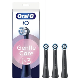 Oral-B iO Brossettes pour Brosse à dents électrique iO Noires Gentle Care Lot de 3 brossettes