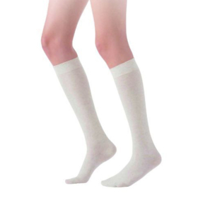 ORIGIN LIN - Chaussettes de Contention Longues Ecru C2 - Taille XL