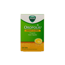Vicks Oropolis Adoucit la Gorge Propolis Coeur Liquide Miel x16