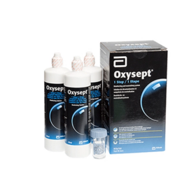 Oxysept 1 Step – Système oxydant 1 étape pour lentilles souples – 3×300 ml + 90 comprimés