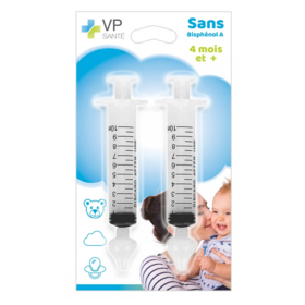 Pack de 2 Mouches Bébés colorés sans Bisphénol 4 mois et + - 2 Seringues Nasales 10 ml