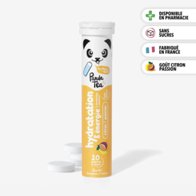 Panda Tea Pastilles Hydratation & Énergie Citron-Passion 20 pastilles