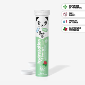 Panda Tea Pastilles Hydratation & Énergie - Menthe-Framboise 20 pastilles
