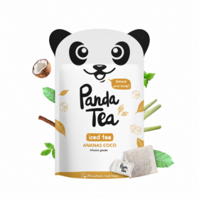 Panda Tea Iced Tea Ananas & Coco – Infusion glacée bio, 28 sachets