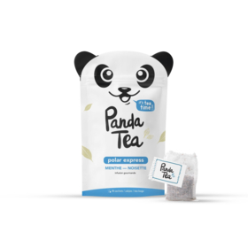 Panda Tea Polar Express – Infusion menthe poivrée et cacao, 18 sachets