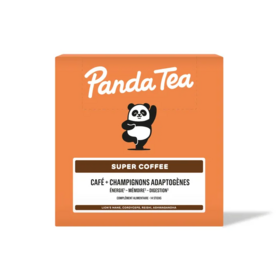 Panda Tea Super Coffee – Café aux Champignons Adaptogènes, 14 Sticks