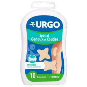 URGO Spécial Genoux et Coudes 10 pansements Protection de la plaie 2 formats