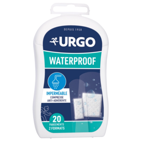 URGO Waterproof Pansement Résitant à l'eau Imperméable - Lot de 20 pansements