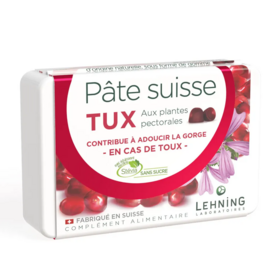 Lehning Pâte suisse Toux Tux 40 Gommes irritations de la gorge