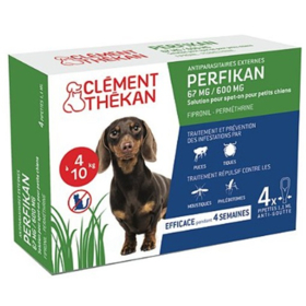 Perfikan 67 mg/600 mg Petits Chiens 4 à 10 kg - 4 Pipettes de 1,10 ml