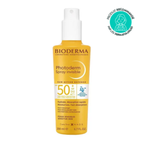 Bioderma Photoderm spray solaire invisible SPF50+ 200 ml – protection solaire très haute peaux sensibles