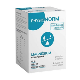 Physionorm  Magnésium Bisglycinate + Oméga-3 30 capsules + 30 gélules