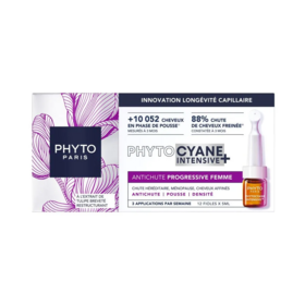 Phyto Phytocyane intensive+ traitement antichute femme 12 x 5 ml — soin expert chute progressive