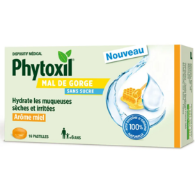 Phytoxil mal de gorge sans sucre miel 16 pastilles - gorge irritée