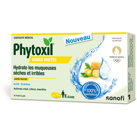 Phytoxil Gorge Irritée Miel Citron Menthe Sans Sucre 16 pastilles – Dispositif médical