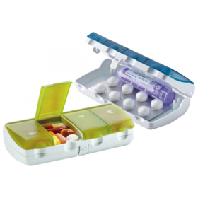 PILBOX - Daily - Pilulier Journalier - 4 cases BLEU