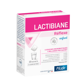 Pileje Lactibiane Réflexe Enfant 10 sachets – Probiotiques et vitamine D3 pour le microbiote et les défenses immunitaires
