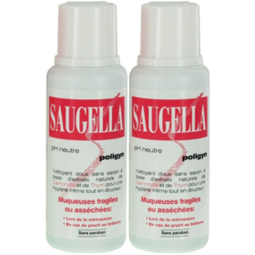 Saugella POLIGYN - Nettoyant Doux Intime - Lot de 2 x 250 ml (25 % sur le second)