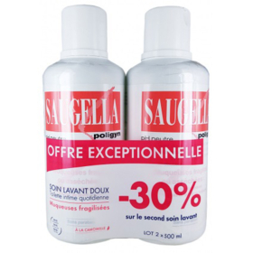 Saugella POLIGYN - Nettoyant Doux Intime - Lot de 2 x 500 ml