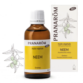 Pranarôm Huile végétale de neem bio 50 ml — soin purifiant peaux à problèmes
