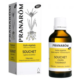 Pranarôm Huile végétale souchet bio 50 ml — soin ralentisseur repousse poils