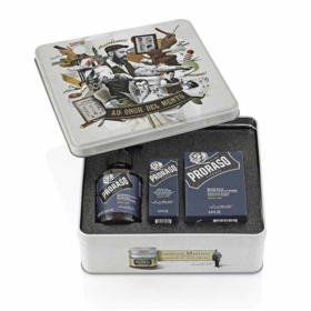 Proraso Coffret Barbe Azur Lime – Shampoing, Baume et Huile pour la Barbe