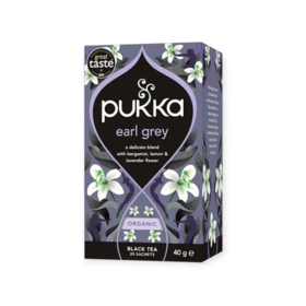 Pukka Earl Grey Bio 20 sachets – Thé noir bergamote citron lavande