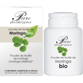 PURE - Poudre de Feuille de Moringa Bio - 60 gélules