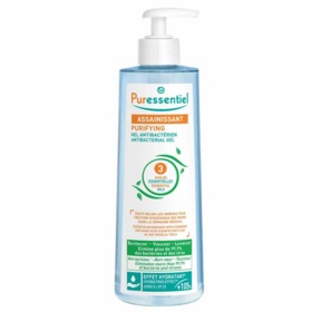 Puressentiel Assainissant gel antibactérien aux 3 huiles essentielles 500 ml — désinfectant mains hydratant