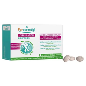 Puressentiel Circulation jambes gonflées et lourdes 60 comprimés — confort veineux léger