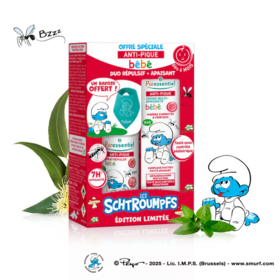 Puressentiel Duo Répulsif + Apaisant Bébé Les Schtroumpfs - Coffret Anti-Pique Bébé dès 6 mois