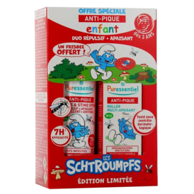 Kit anti-pique enfant Puressentiel duo spray et roller — protection moustiques et tiques