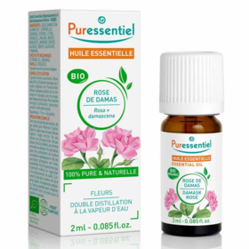 Puressentiel Huile essentielle rose de damas bio 2 ml – essence florale régénérante