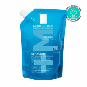 La Roche-Posay Effaclar Gel moussant purifiant  éco-recharge 400 ml – peaux grasses et sensibles à tendance acnéique