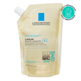 La roche-posay lipikar huile lavante ap+ eco recharge 400 ml peaux à tendance eczéma atopique