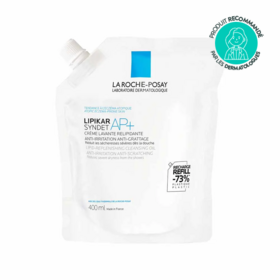 La roche-Posay lipikar crème lavante syndet ap+ peaux à tendance eczéma atopique eco recharge 400 ml nettoyant apaisant