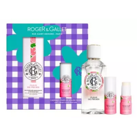 Roger & Gallet Coffret Fleur de Figuier – Eau Parfumée Bienfaisante 100 ml + Parfum Solide Rose 5 g Offert