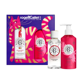 Roger & Gallet coffret Noël Gingembre Rouge – rituel parfumé eau 100 ml et lait corps 250 ml offert