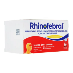 RHINOFEBRAL - Rhume et Etat Grippal - Boîte de 10 sachets
