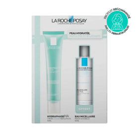 La Roche-Posay Hydraphase coffret hydratation HA légère 40 ml + Tolériane Eau Micellaire Peaux Sensibles 50 ml Offert