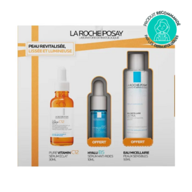 La Roche-Posay Pure Vitamin C12 Coffret Sérum Éclat Anti-rides & Hyalu B5 Suractivé 10ml + Eau Micellaire 50ml — Anti-oxydant & peau lumineuse
