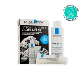 La Roche Posay Cicaplast B5 Kit Post-tatouage+ SPF50, Baume réparateur et gel nettoyant